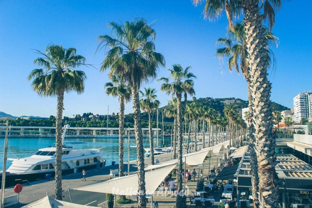 harbor malaga seaside walking