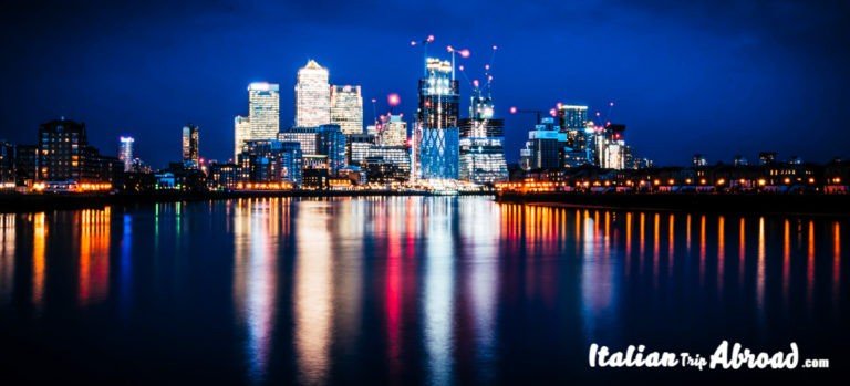 View of Canary Wharf London