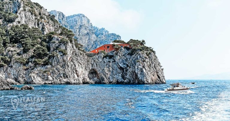 Tourquais blue water in Capri Napoli Island Italy