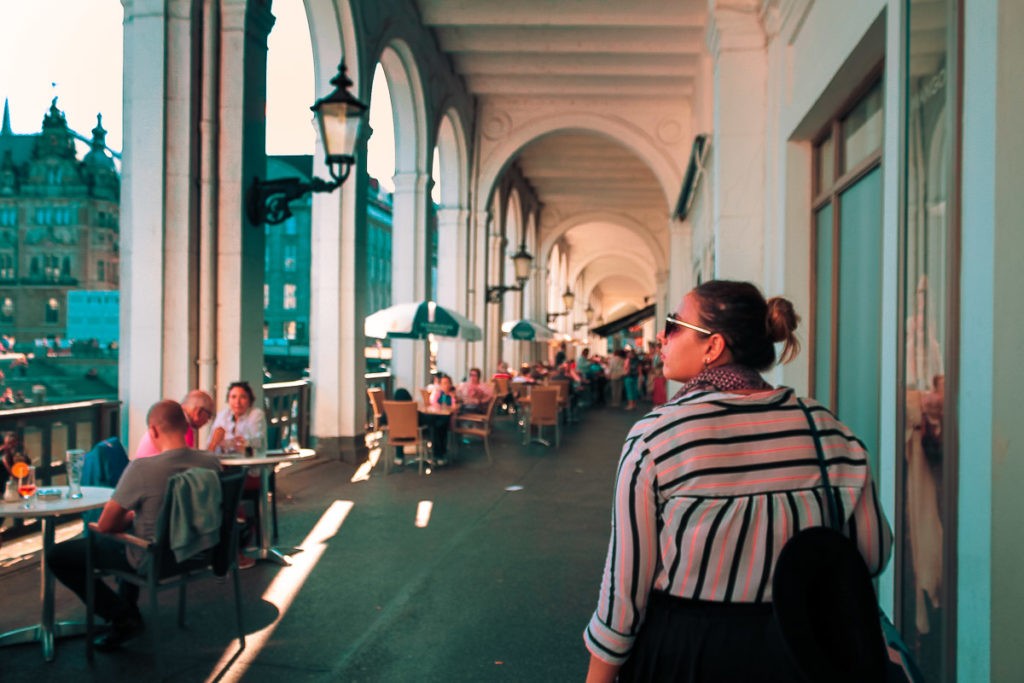 15 Incredible Things to do in Hamburg in 2 days 14 Walking through the porticos of Hamburg is one of the best things to do exploring Hamburg in summer