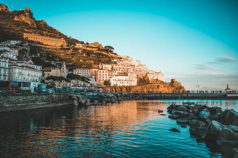 Sunrise on the best beaches of Amalfi Coast