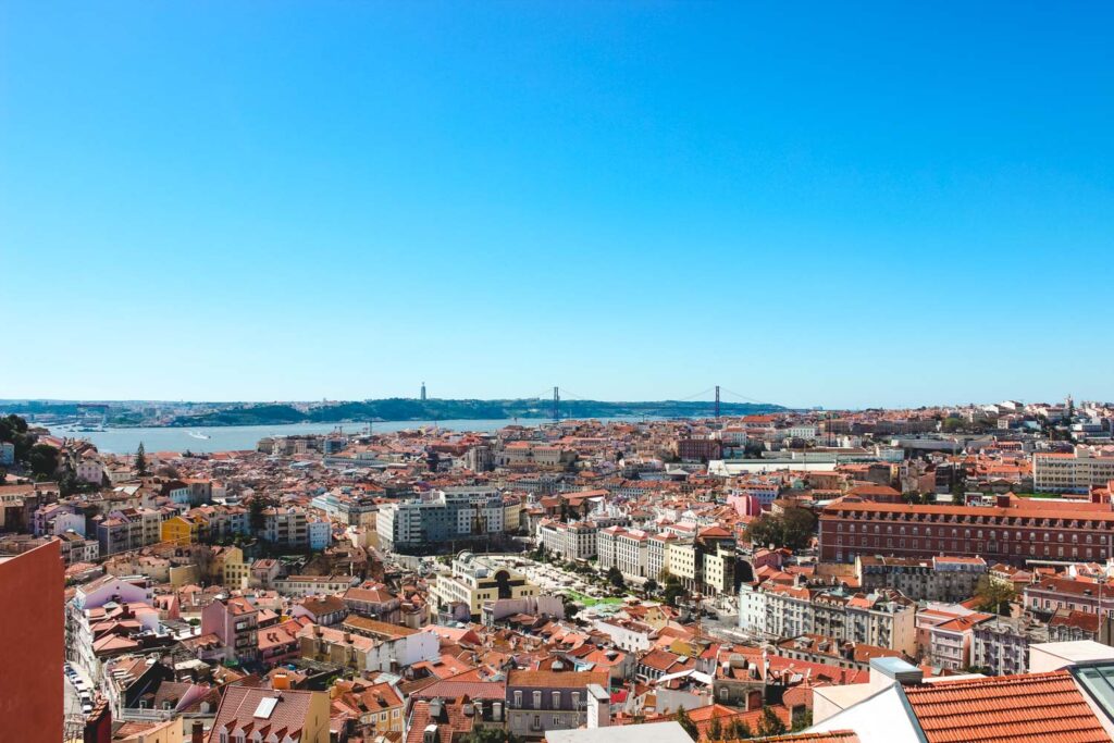 View form Sao Jorge Castle in Lisbon