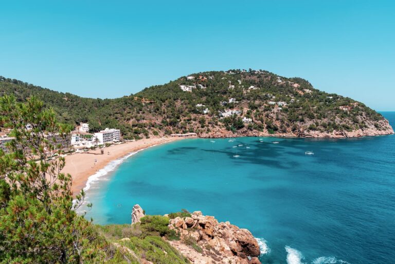 The beautiful cove of Cala San Vicente Ibiza - Where to stay in Ibiza for couples