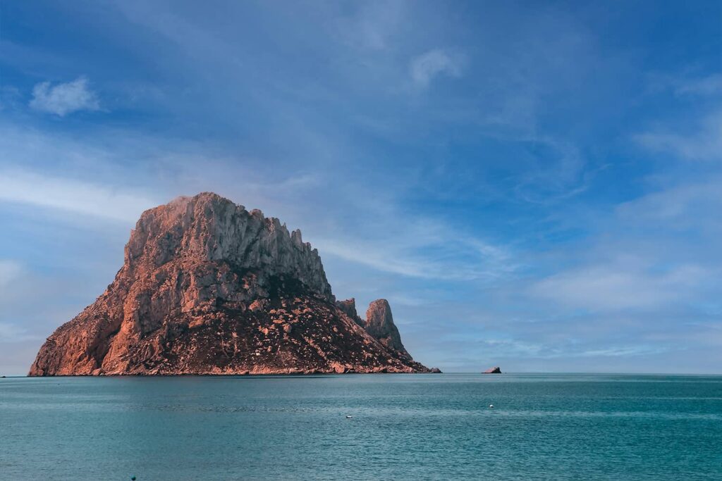 The best view of Es Vedra from Cala bassa