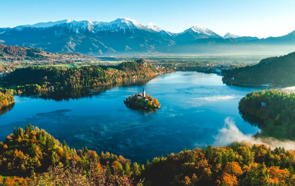 26 Incredible places to spend autumn in Europe 7 Lake Bled in Slovenia in autumn