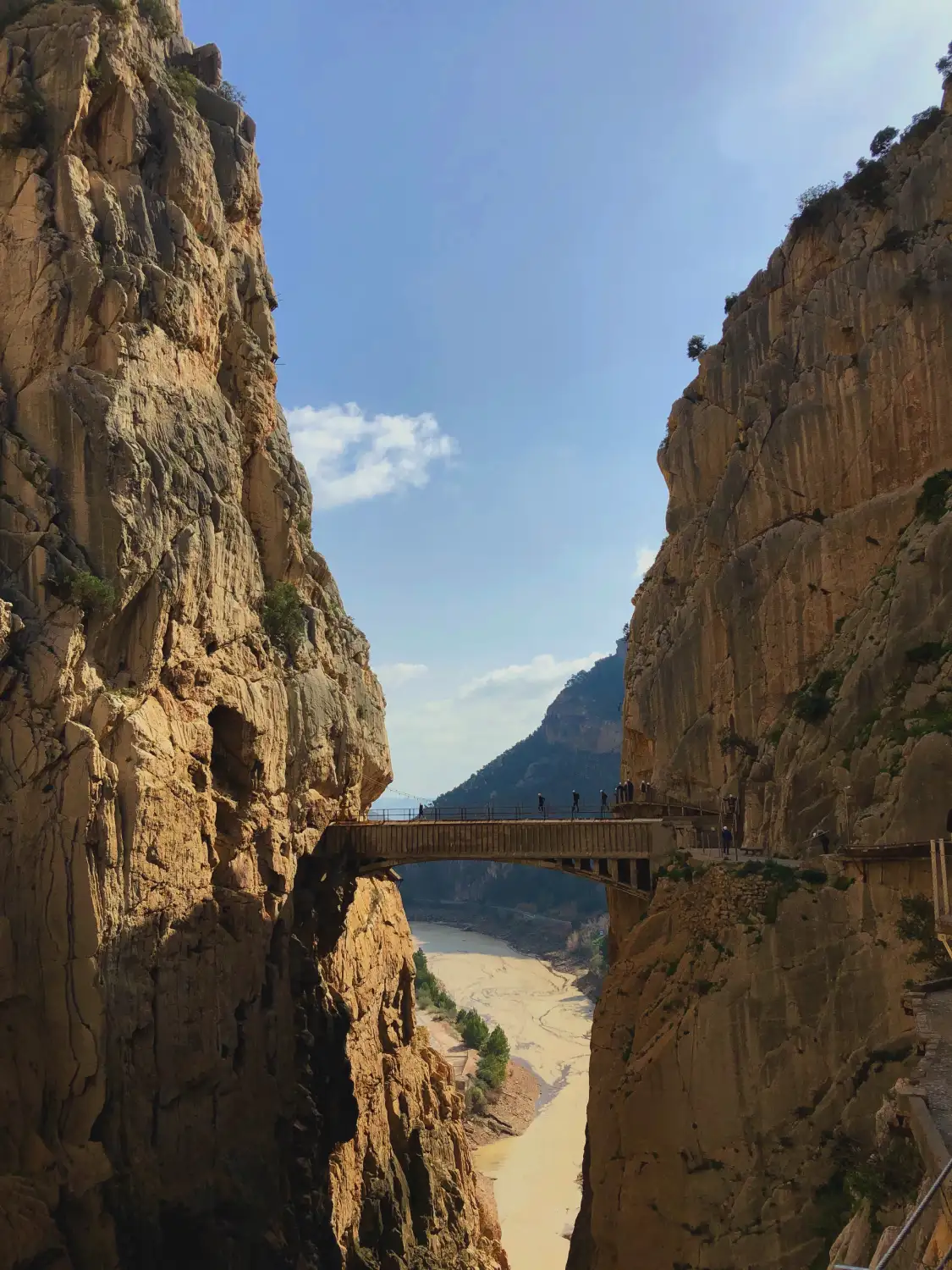 People hiking the Caminito del Rei near Malaga