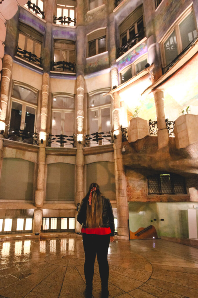 Barcelona in winter | 20 things to do in winter in Barcelona 3 La Pedrera night experience - Visiting the inside of Casa Mila of Gaudi in Barcelona