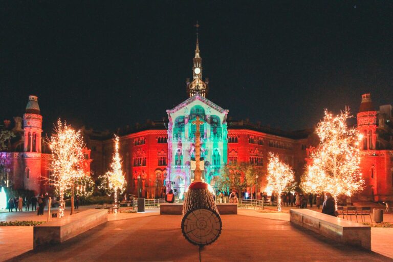 San Pau Christmas lights in Barcelona