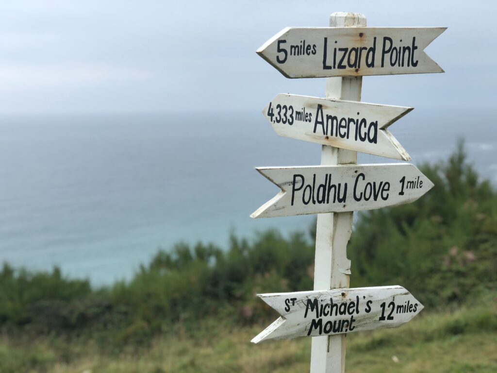 Pictoreque signs in Cornwall