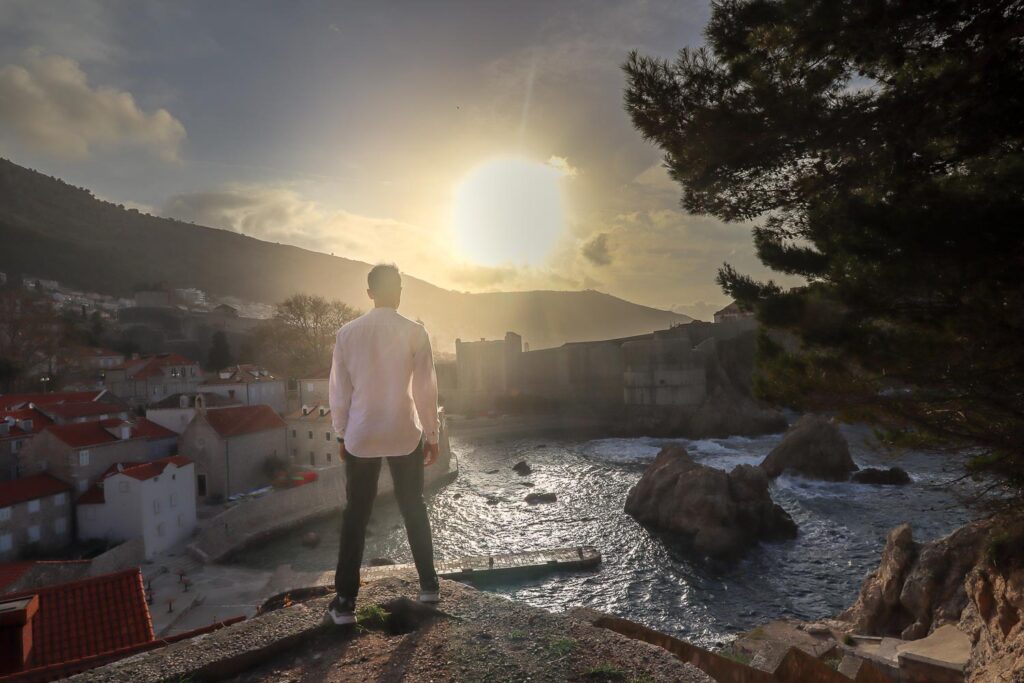 The view of Dubrovnik Old Town from Fort Lovrijena
