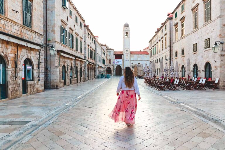 Stradun is the main street in Dubrovnik, right in the centre of the old town