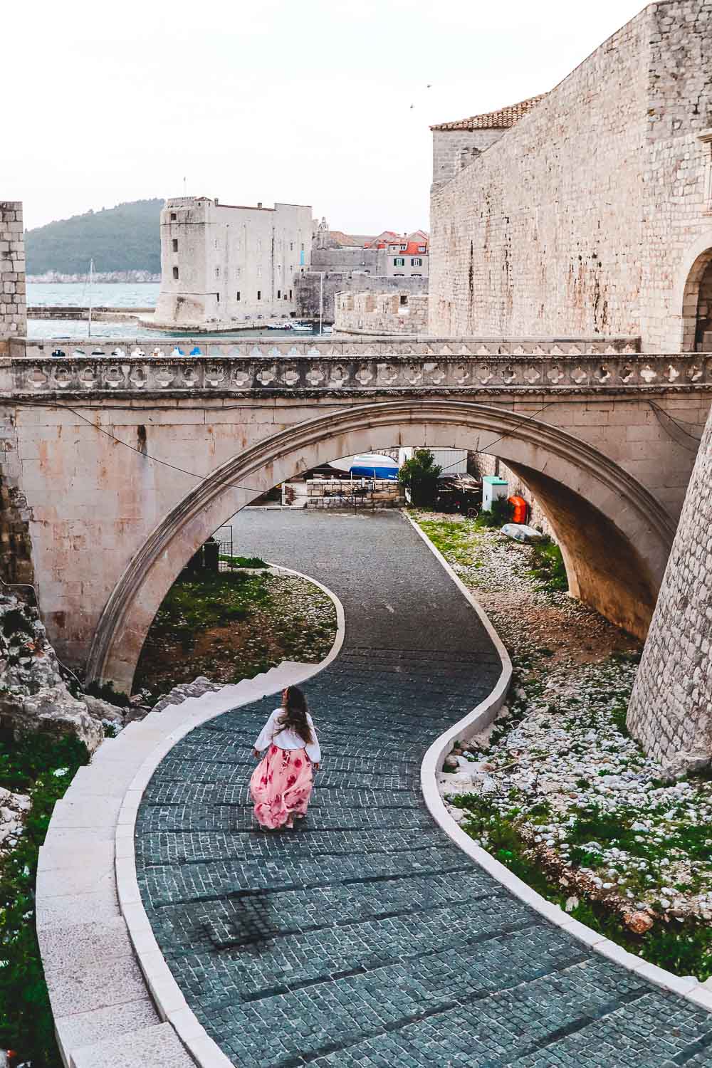 The famous hidden gem of Dubrovnik, between the walls and looking at the east harbour