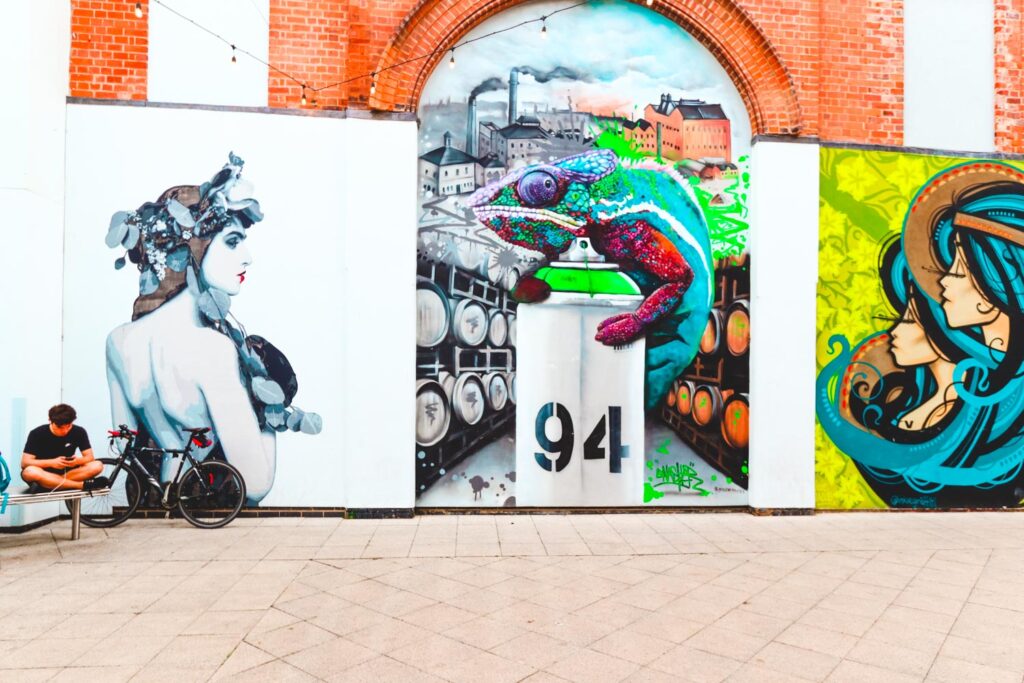 Beautiful street art around Cheltenham town