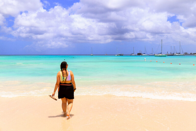 Walking on the most beautiful beaches in Barbados
