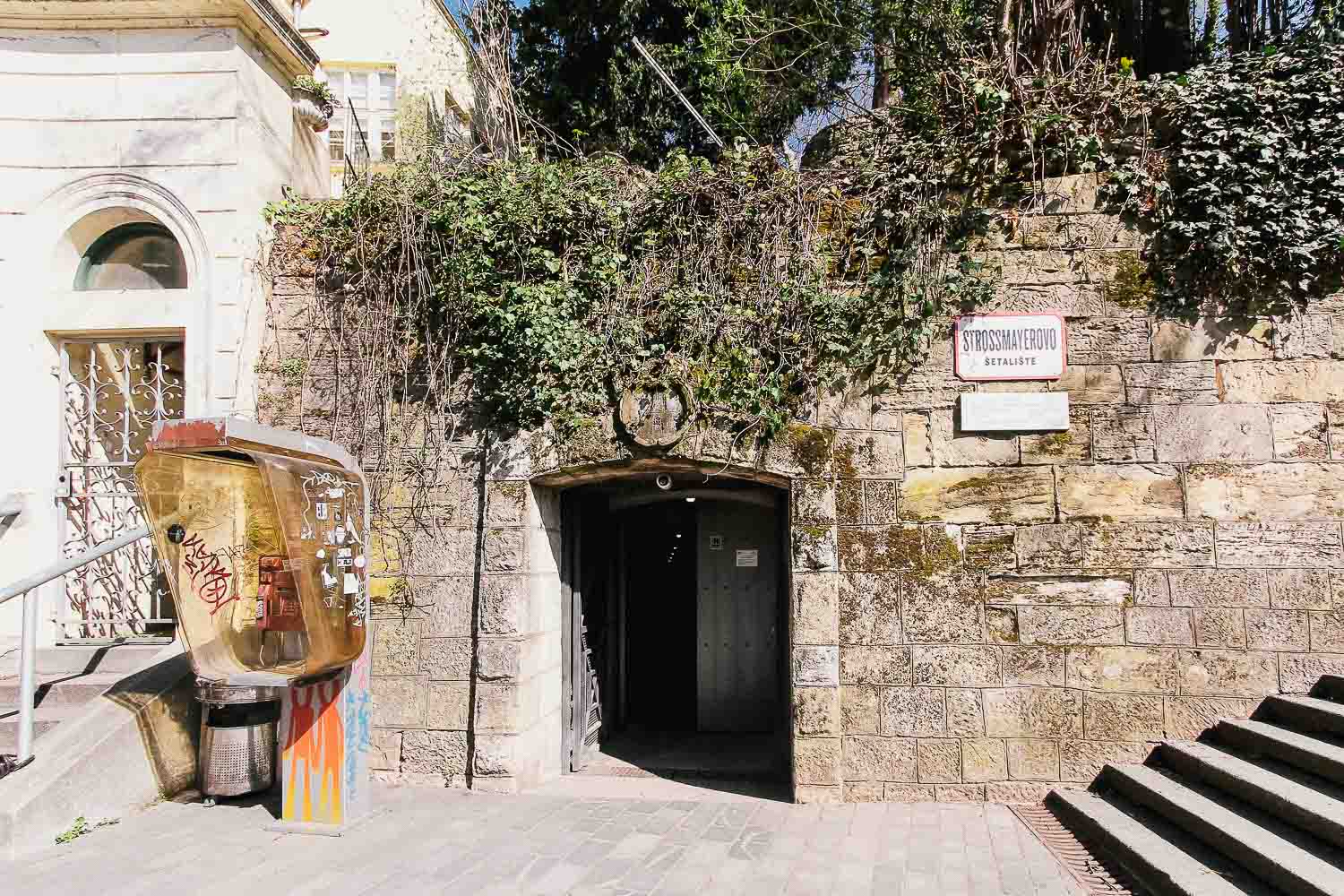 Zagreb Guide: 40 Incredible Things to do in Zagreb discovering hidden gems 12 Strossmayerovo Road entrance to Gric Tunnel in Zagreb - Explore the hidden gems in Zagreb