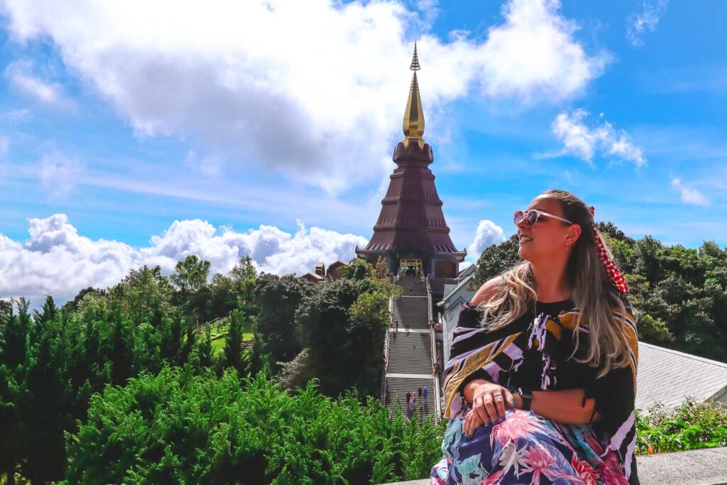 Chiang Mai Travel Guide | All the things you should know 11 Admiring the incredible view of the King Pagoda from the other side