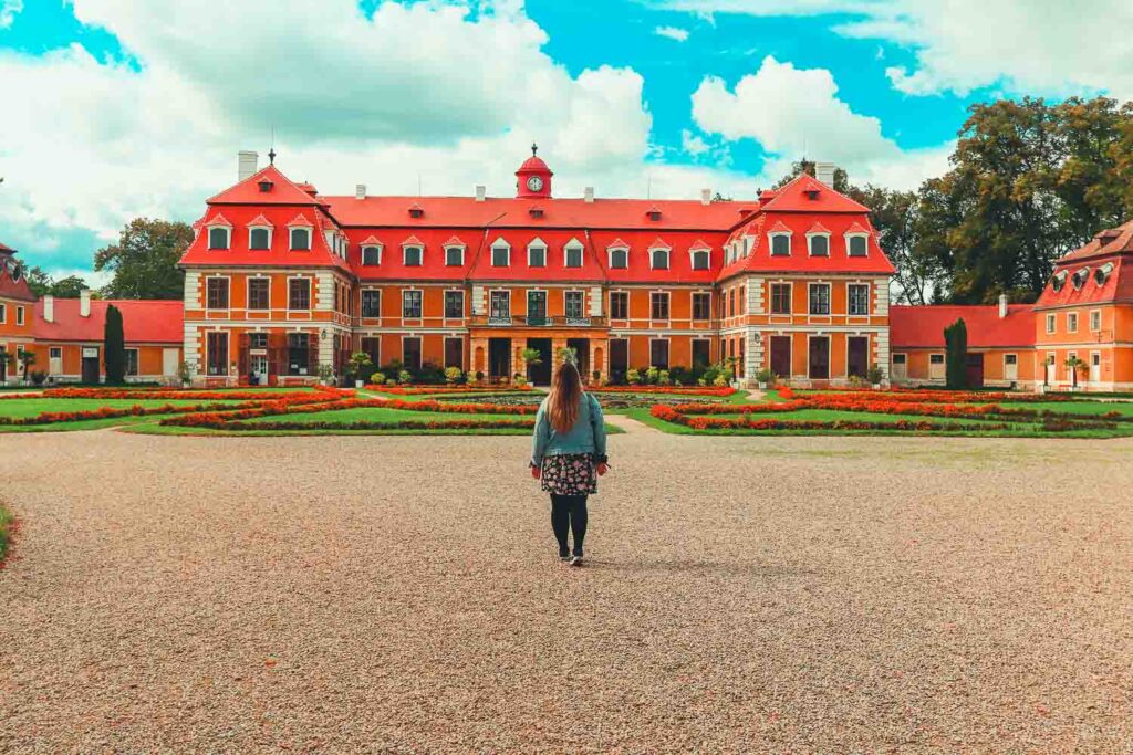 10 Best day trips from Brno, Czech Republic 7 Bimba walking towords Rajec Chateau - Incredible castel in South Moravia
