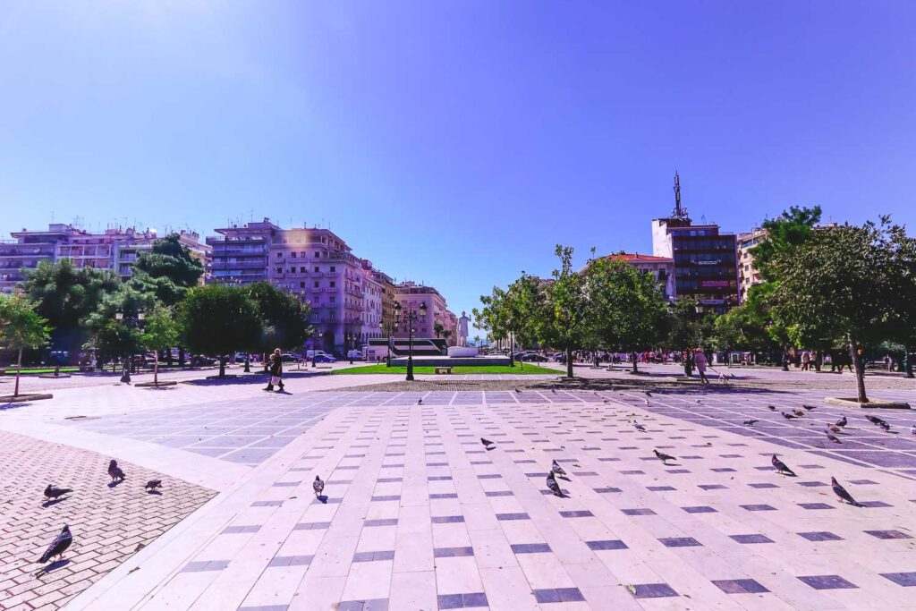 Aristoteles Square Thessaloniki modern centre of the city by the sea