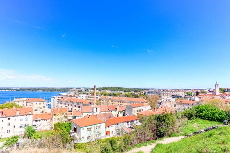 View of Pula from the hills of Pula Fortress - Places to visit in Pula for free