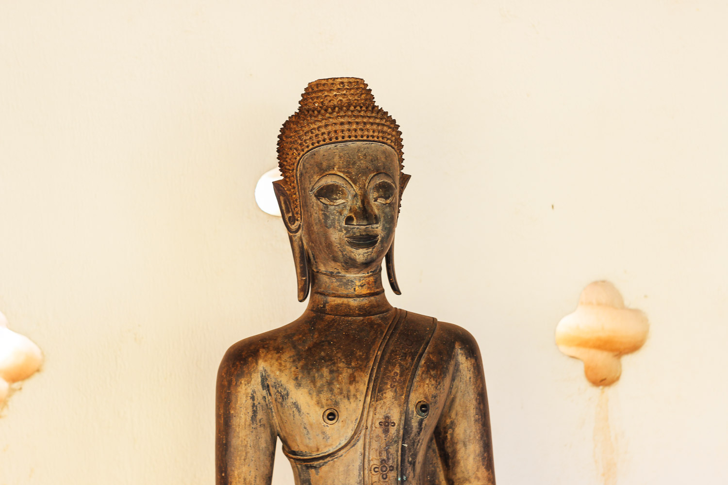 Images of Buddha statues in Vientiane Laos
