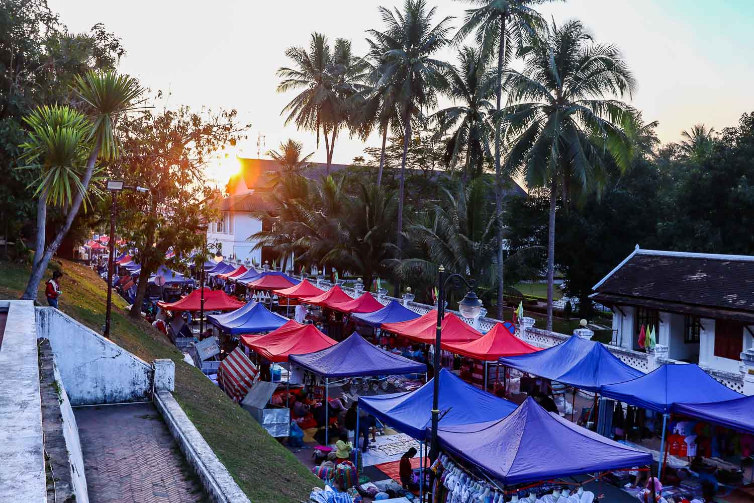 Unveiling the hidden gems: An unforgettable Laos itinerary 2 weeks 23 Luang Prabang Night Market start from sunset time and is one of the busiest markets in Laos