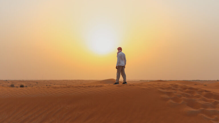Dubai Safari with Premium Heritage at sunset