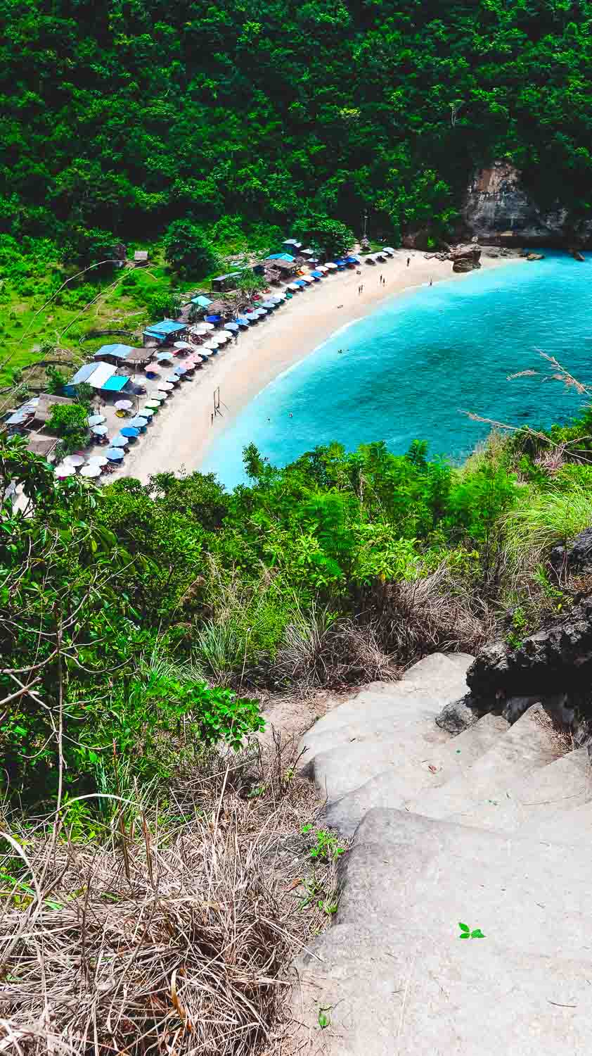 The beautiful view Atuh Beach