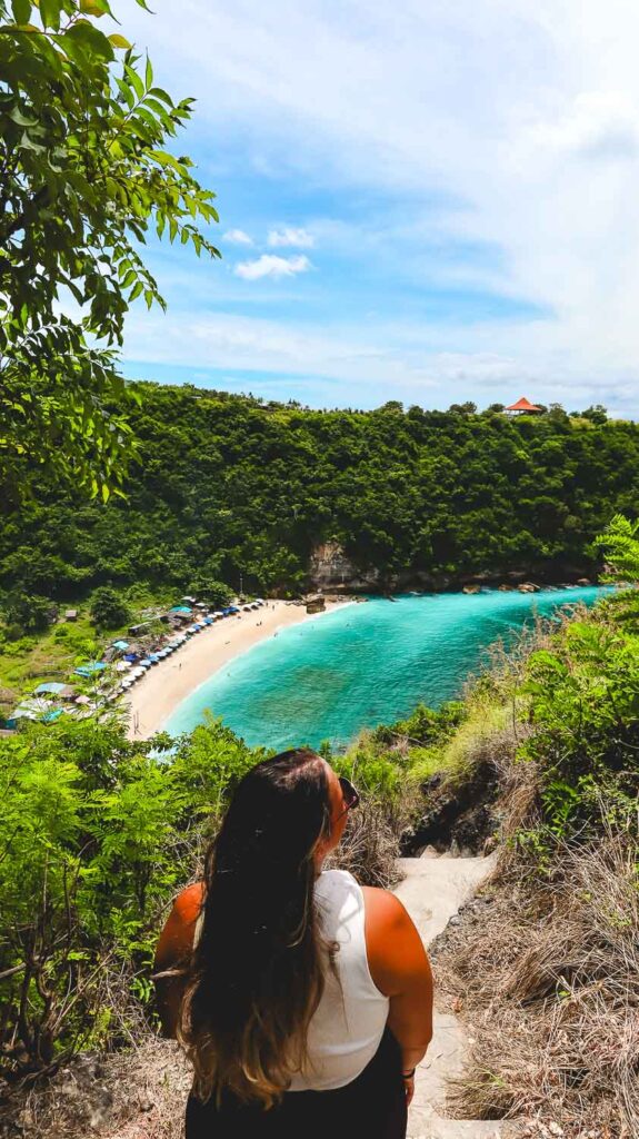 The view of Atuh Beach in Nusa Penida