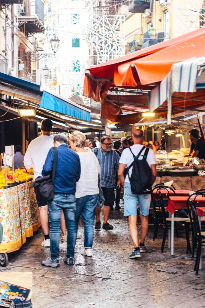 Palermo markets are the soul of the city you can shop and eat street food typical of Sicily