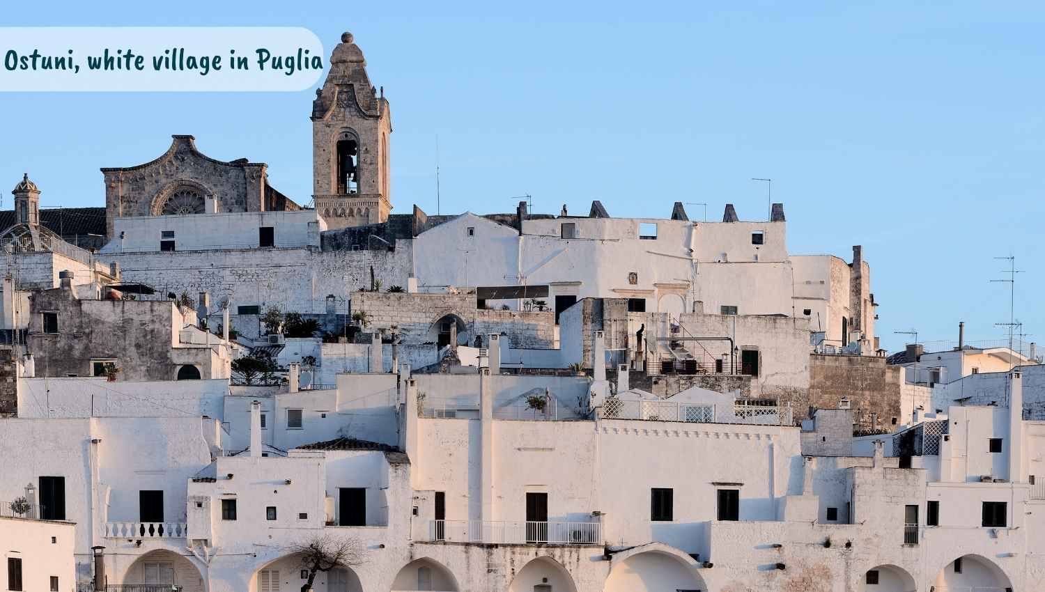 An itinerary of Puglia without a car | Explore Puglia by train 9 Aereal view of the hilltop white village in Puglia - Ostuni one of the best places to explore in Southern Italy